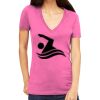 Tultex 214 - Ladies' Slim Fit Fine Jersey V-Neck Thumbnail